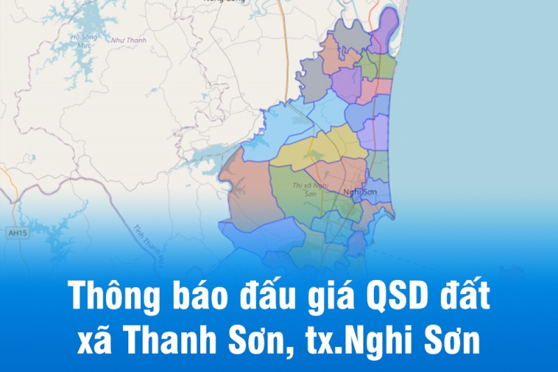 Thông báo đấu giá quyền sử dụng đất tại xã Thanh Sơn, tx Nghi Sơn